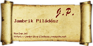 Jambrik Piládész névjegykártya